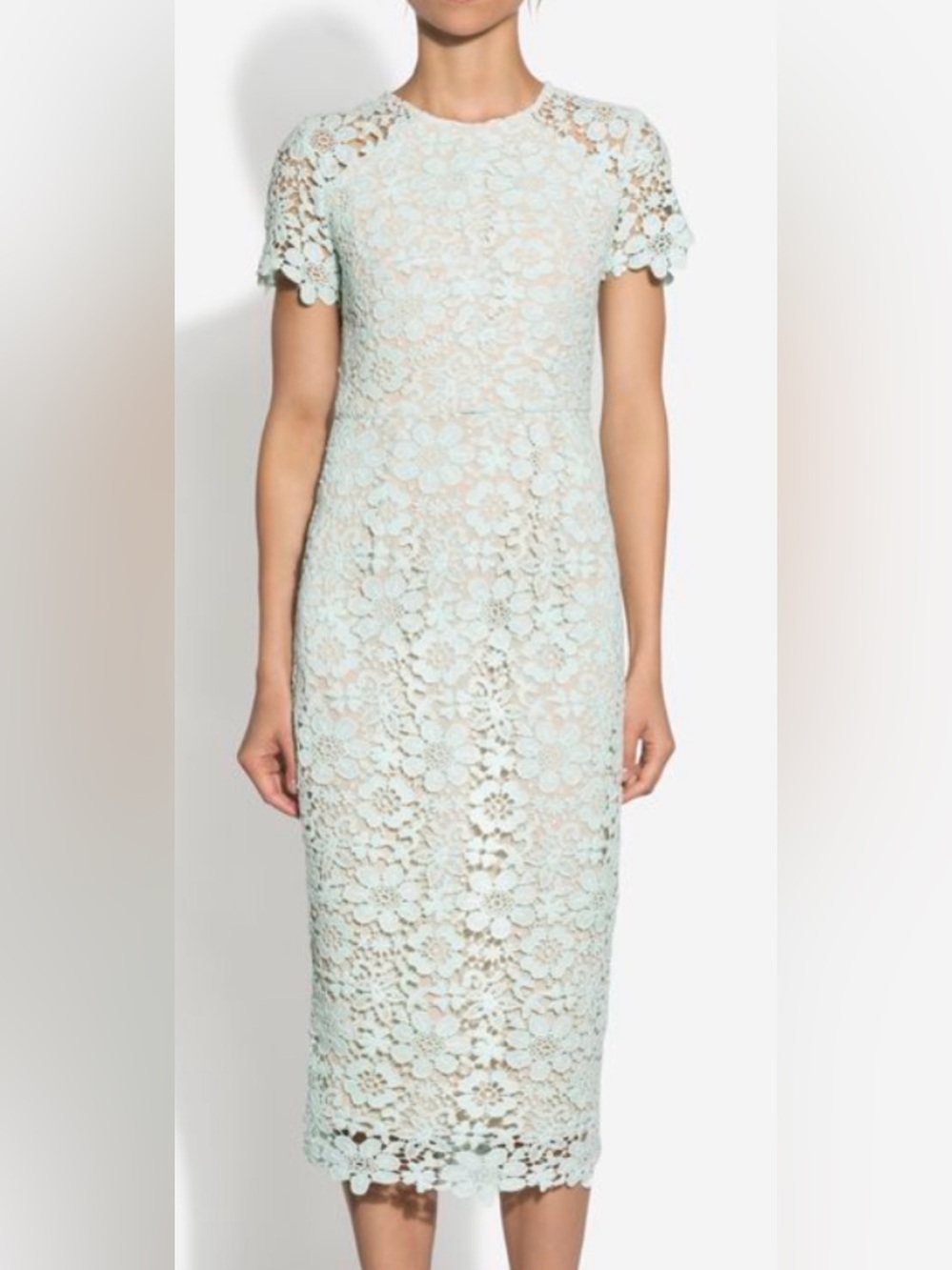 Shoshanna Beaux Dress mint green lace dress. Size 8